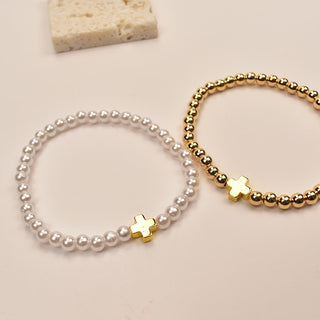 Parel Kruis Armbandenset