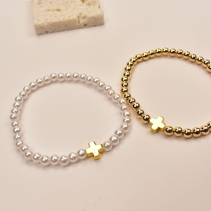 Parel Kruis Armbandenset