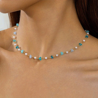 Subtiele Parel Turkoois Kralenarmband