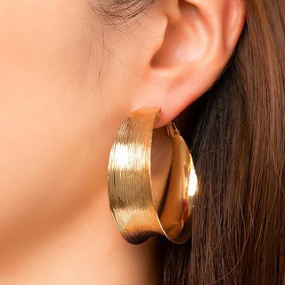 Vintage goldene Creolen Ohrringe