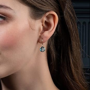 Elegante blaue Kristallohrringe
