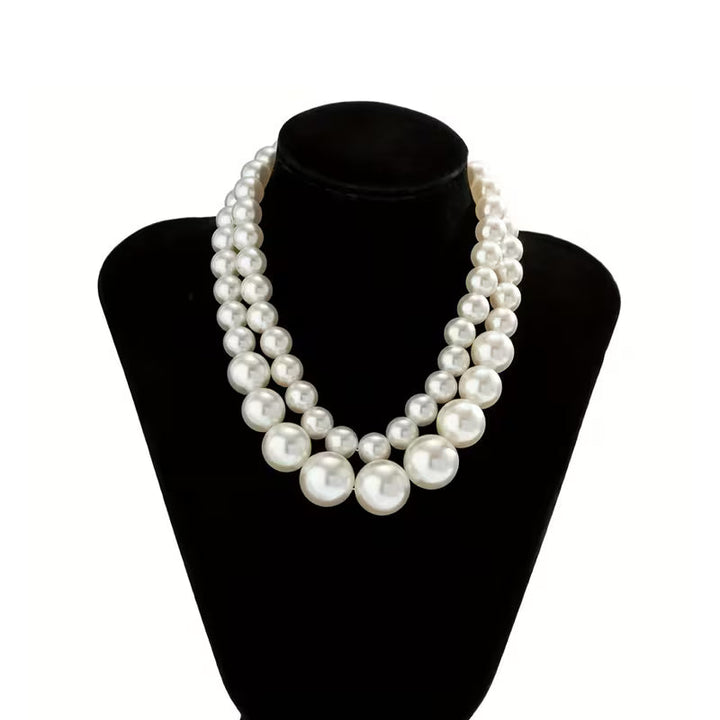 Dubbele Parel Statement Ketting