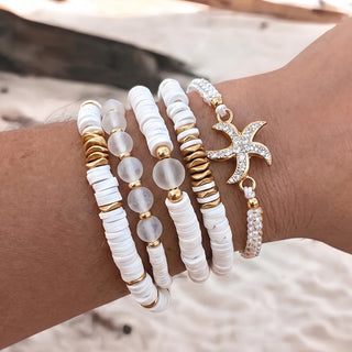 Kust Parel Armbanden Set van 5