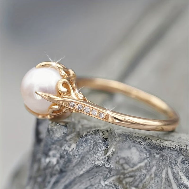 Parel &amp; Kristal Ring