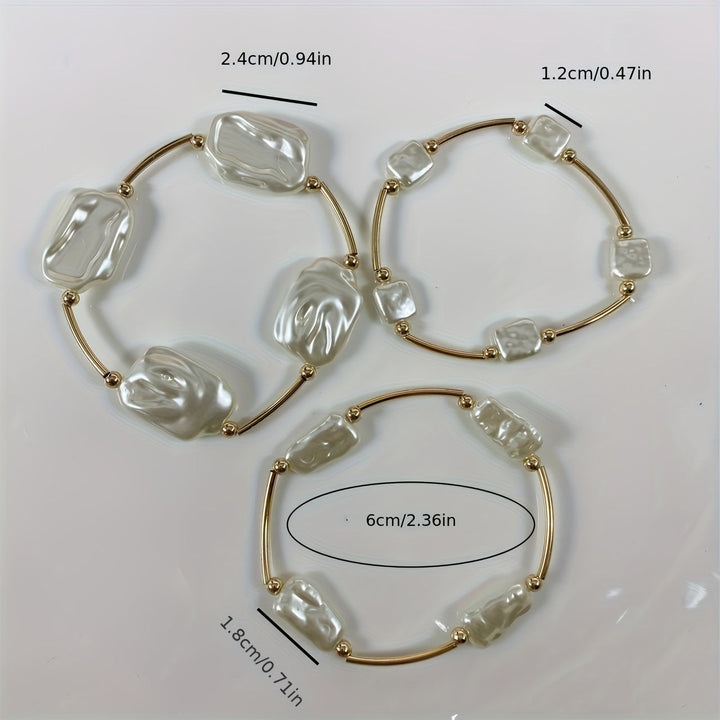 Barok Parel Armbanden Set van 3