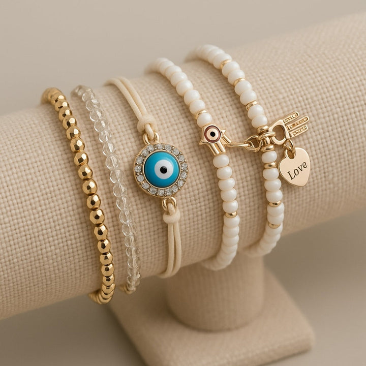 Gouden Hamsa Armbandenset