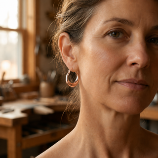 Phoenix Hoop Kupfer-Ohrringe