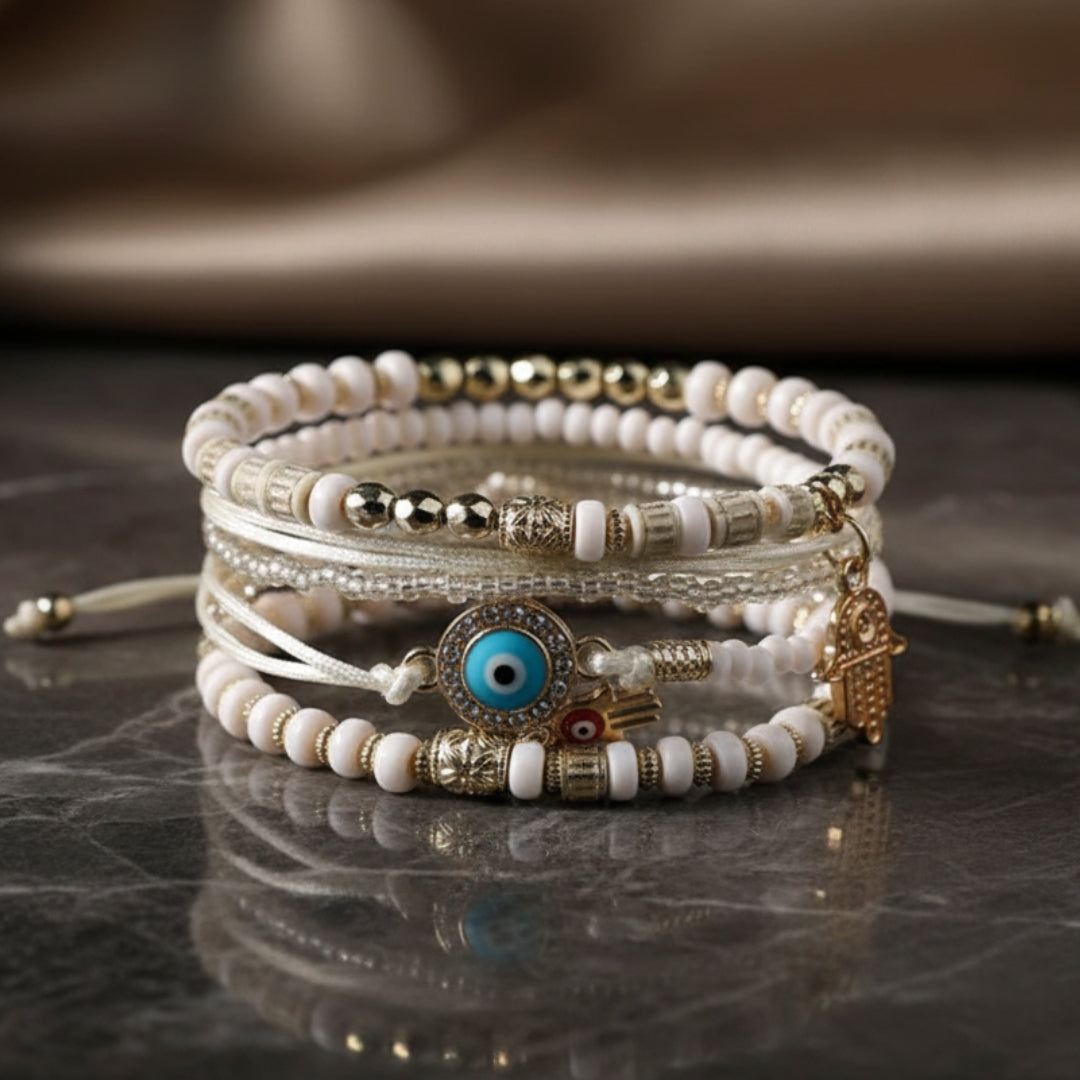 Gouden Hamsa Armbandenset