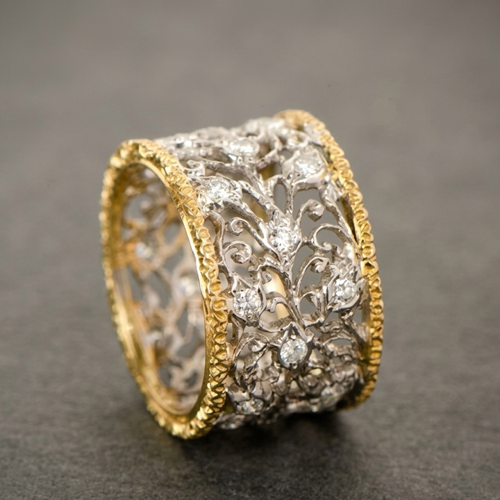Ring Efeu mit Zirkonia