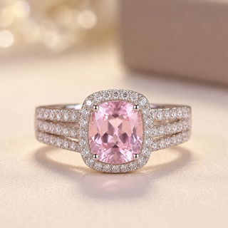 Gouden ring met amethist en stralenkrans