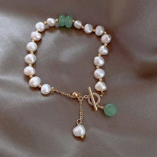 Parel &amp; Jade Armband