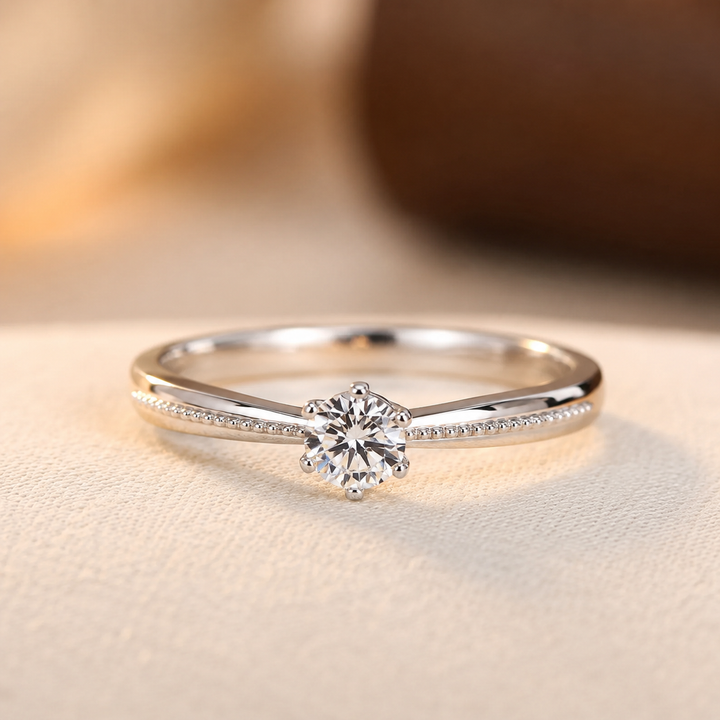 Clara ring met enkele steen