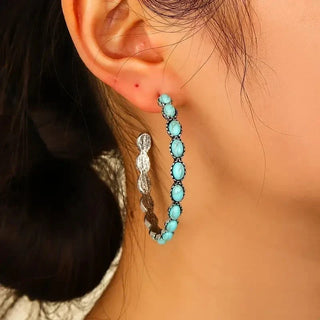 Elegante Silber-Hoop-Ohrringe