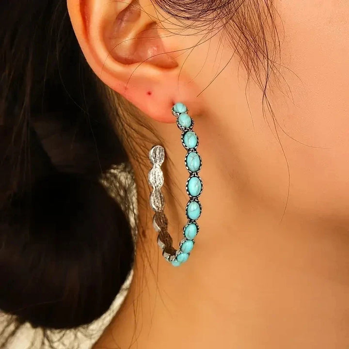 Elegante Silber-Hoop-Ohrringe