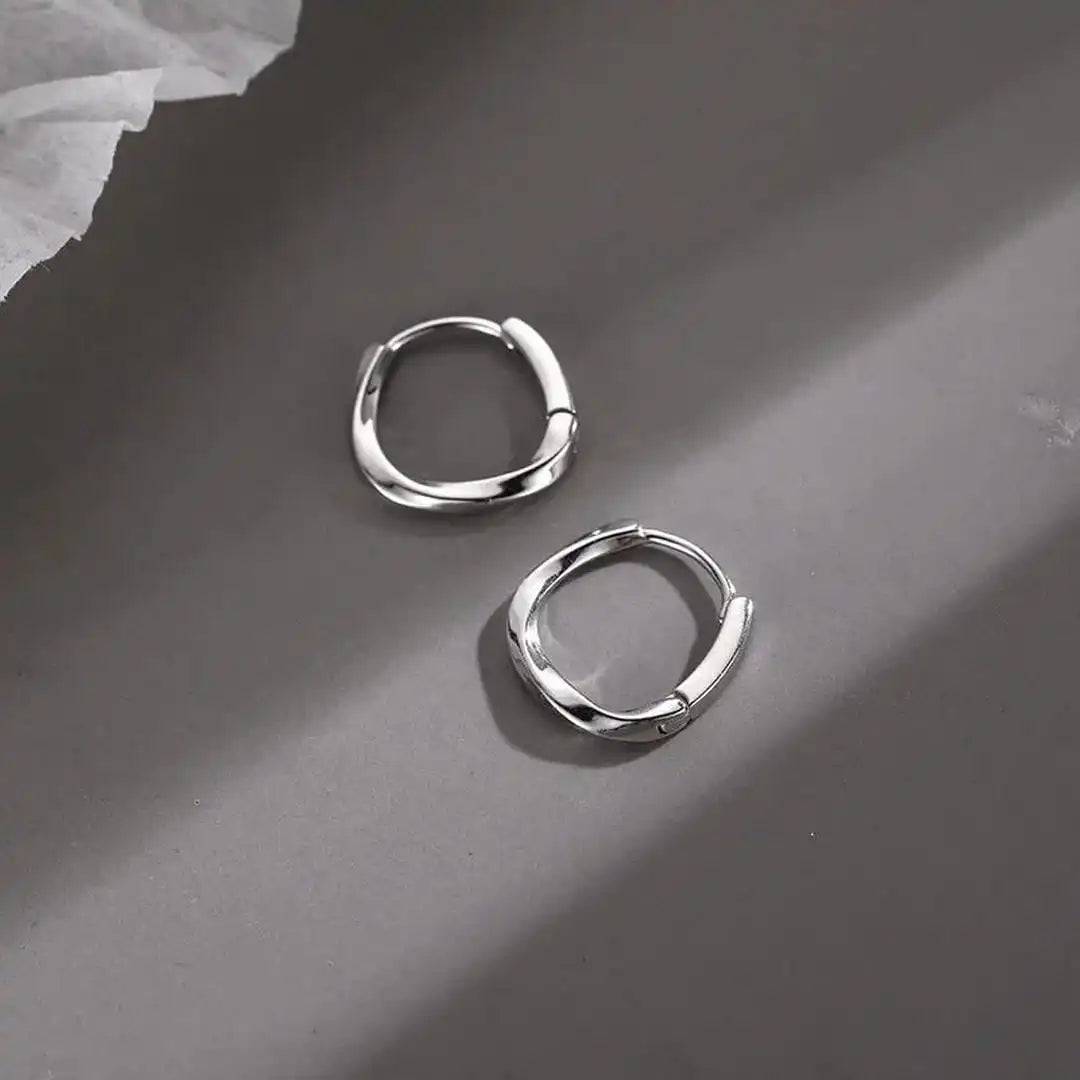 Sterlingsilber-Ohrringe mit runder Einlage