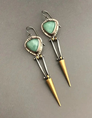 Vintage Ohrringe mit Naturstein