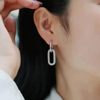 Retro Strass Geometrische Creolen