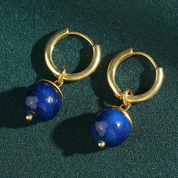 Moderne Kugelperlen-Ohrringe aus Gold