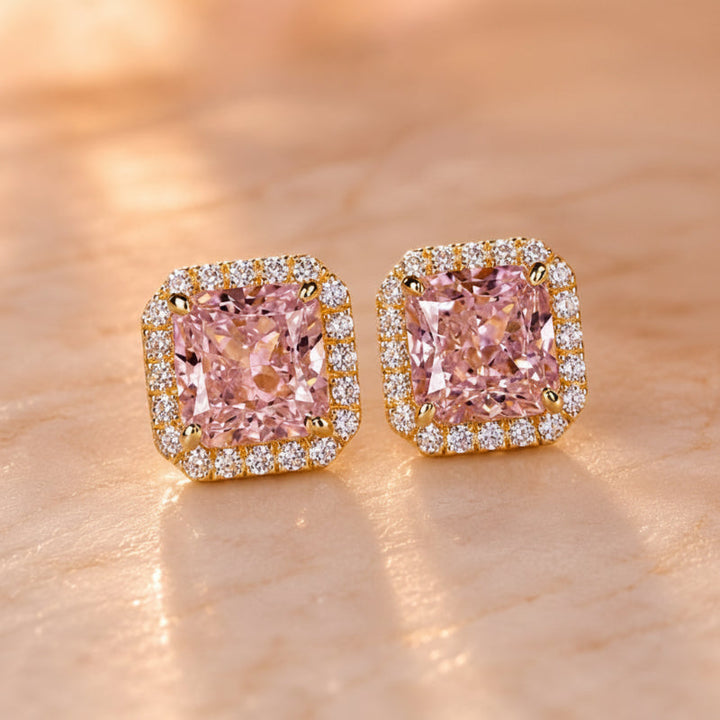 Exquisite Cushion-Ohrstecker
