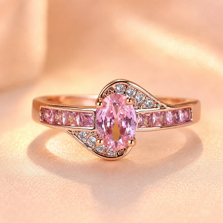 Rosa Zirkonia-Ring