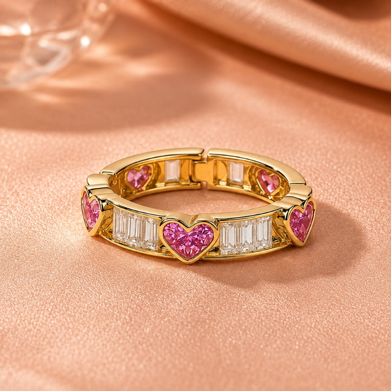 Glänzender Herz-Statement-Ring