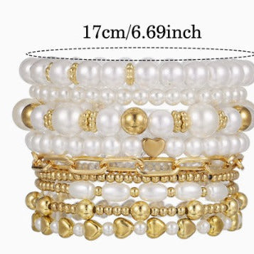 Parel Stapelarmbanden Set van 9