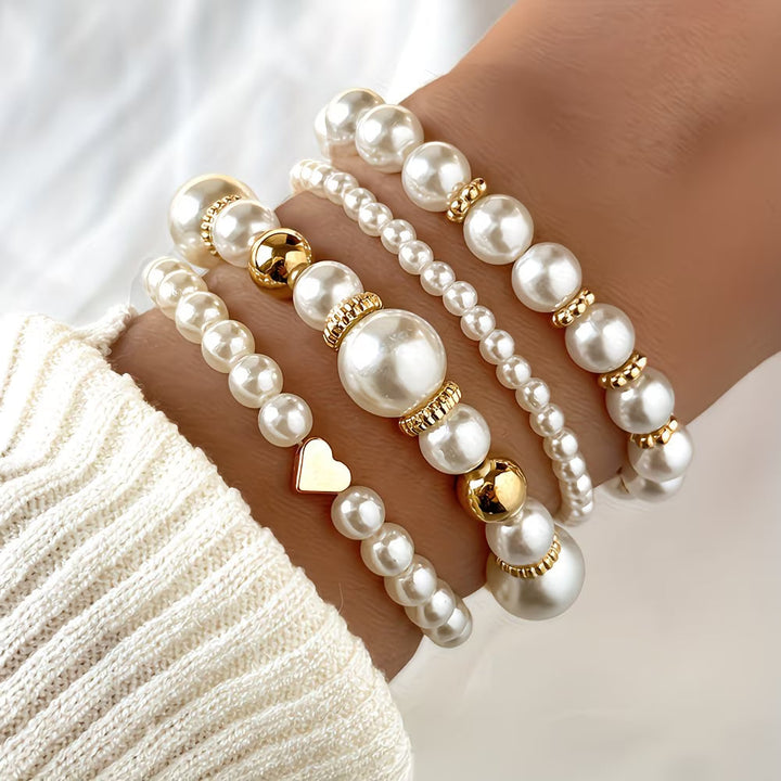 Parel Stapelarmbanden Set van 4