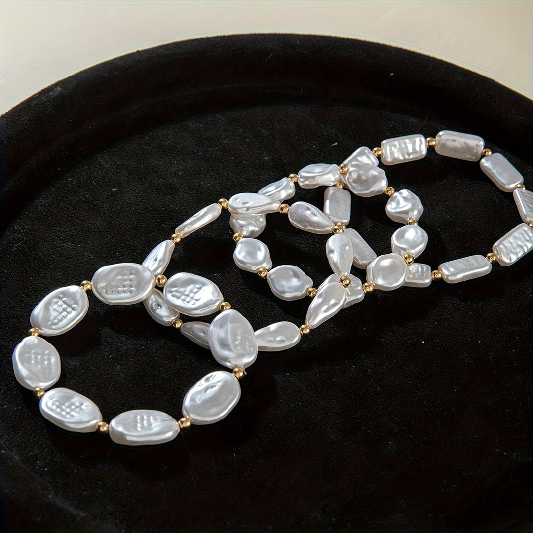 Parel Statement Armbanden Set van 4