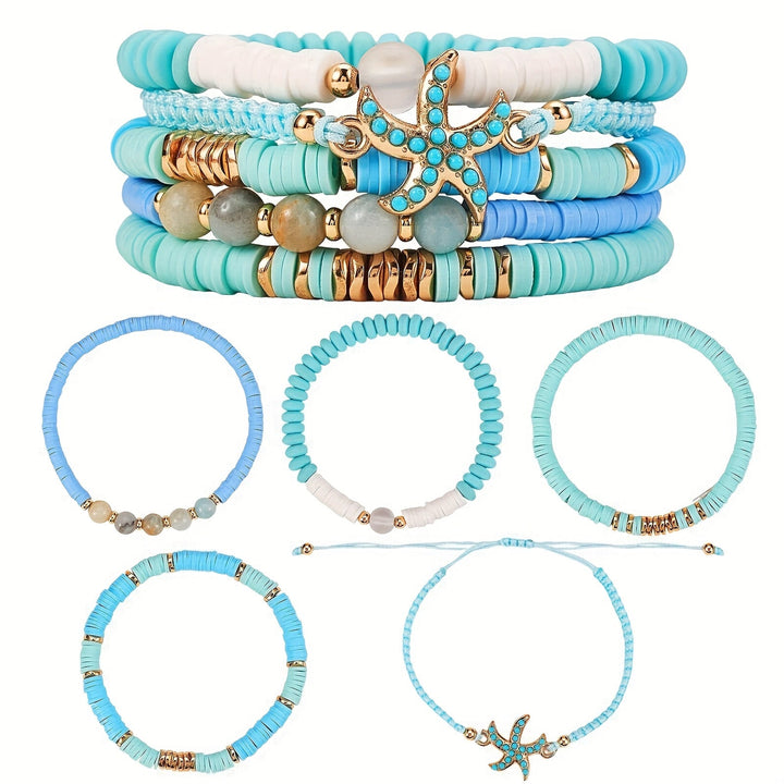 Kust Parel Armbanden Set van 5