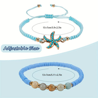 Kust Parel Armbanden Set van 5
