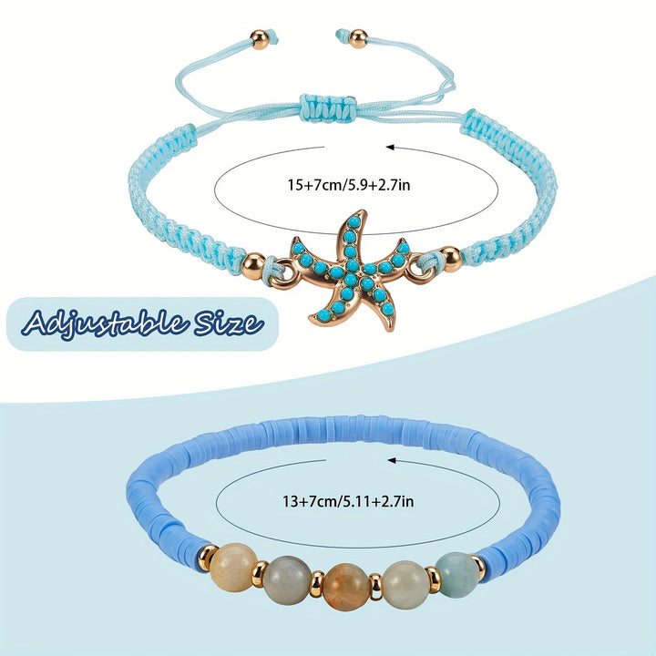 Kust Parel Armbanden Set van 5