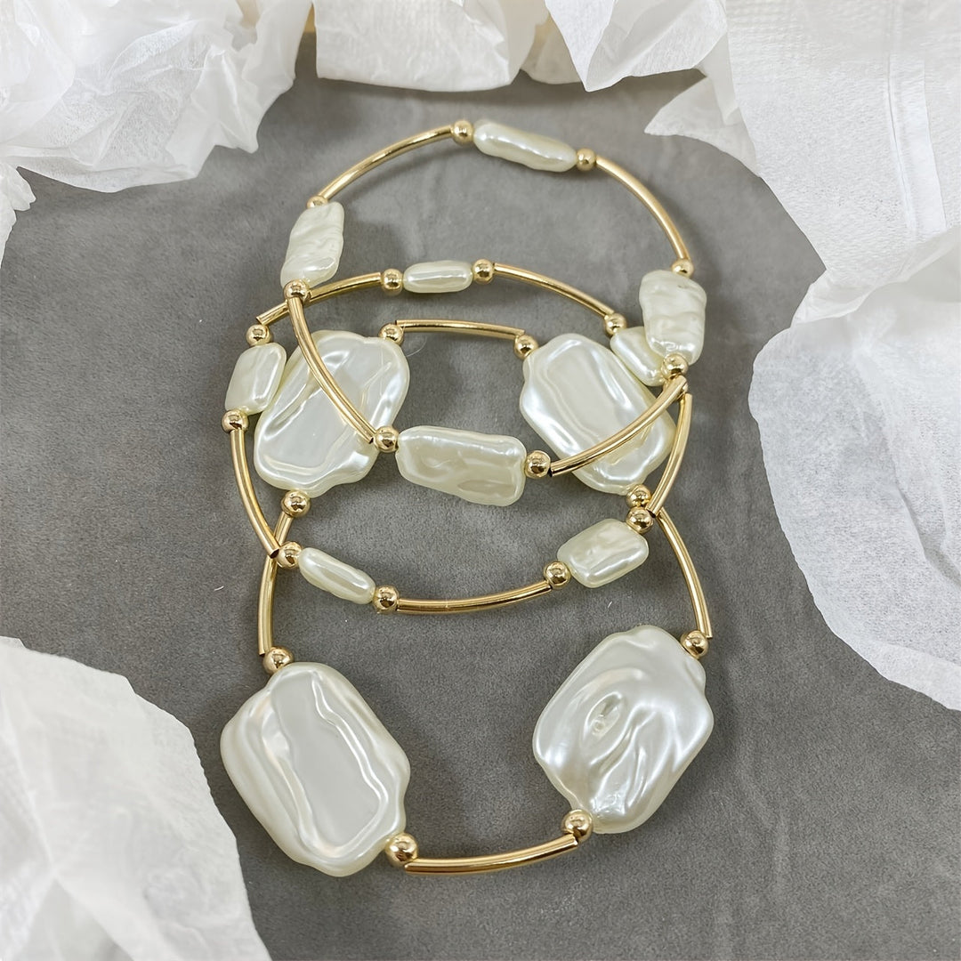 Barok Parel Armbanden Set van 3
