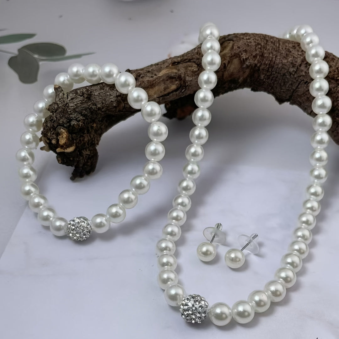 Parel Kristal Sieradenset