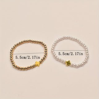 Parel Kruis Armbandenset