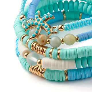 Kust Parel Armbanden Set van 5