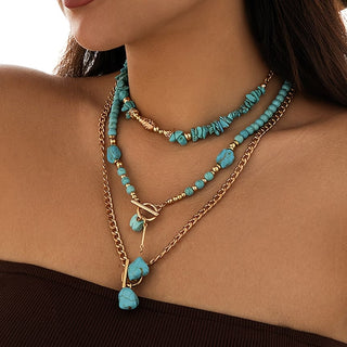 Turkoois Statement Ketting