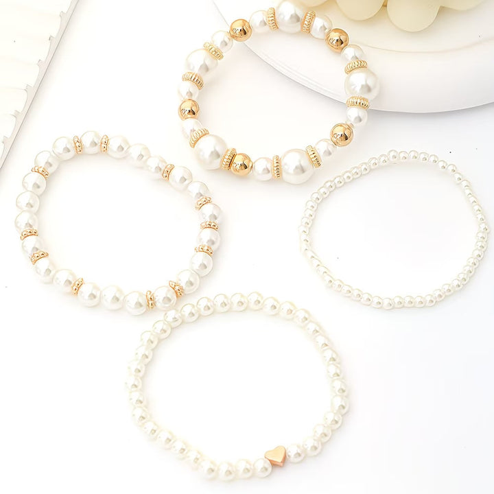 Parel Stapelarmbanden Set van 8