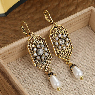 Vintage Gouden Parel Oorbellen