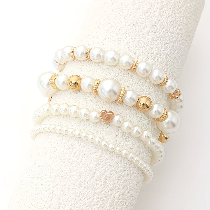 Parel Stapelarmbanden Set van 4