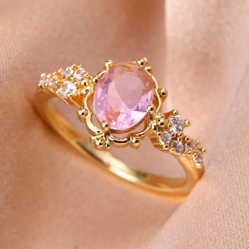 Exquisiter Halo-Statement-Ring