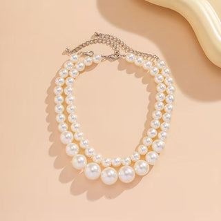 Dubbele Parel Statement Ketting