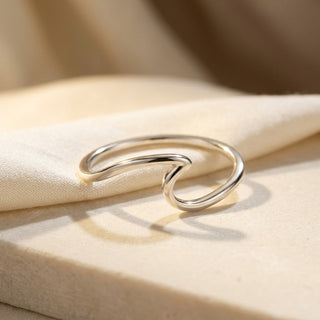 Fijne zilveren open ring