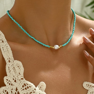 Turkoois Parelketting