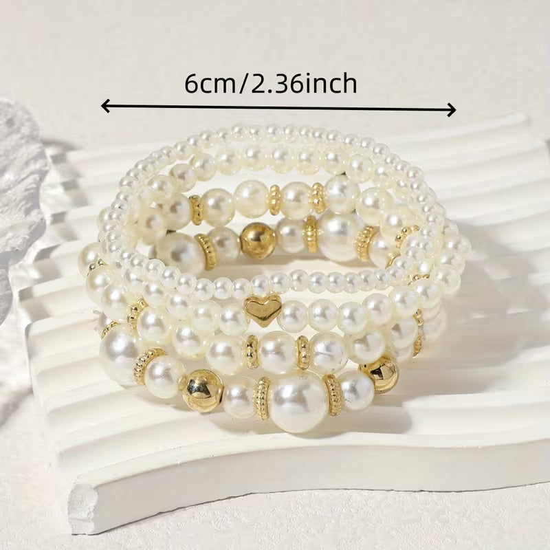 Parel Stapelarmbanden Set van 8