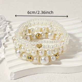Parel Stapelarmbanden Set van 8