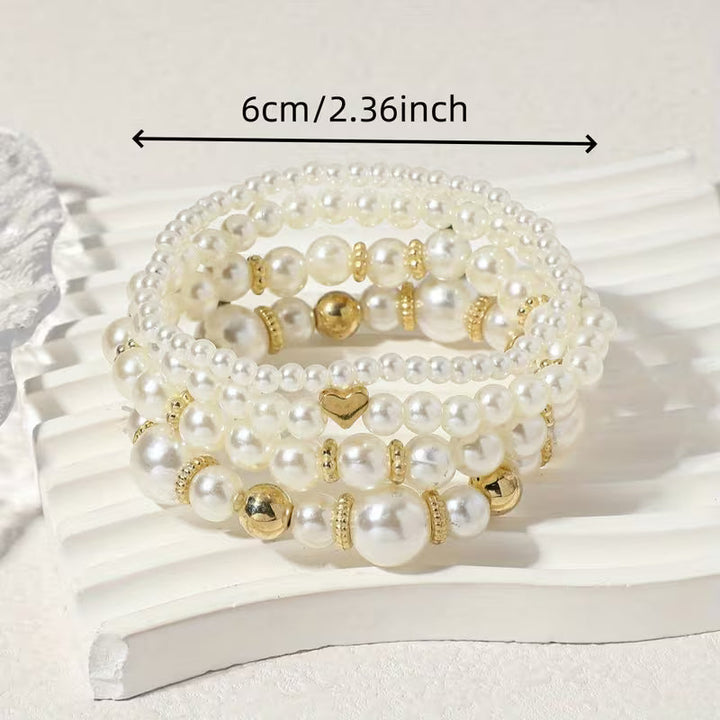 Parel Stapelarmbanden Set van 8