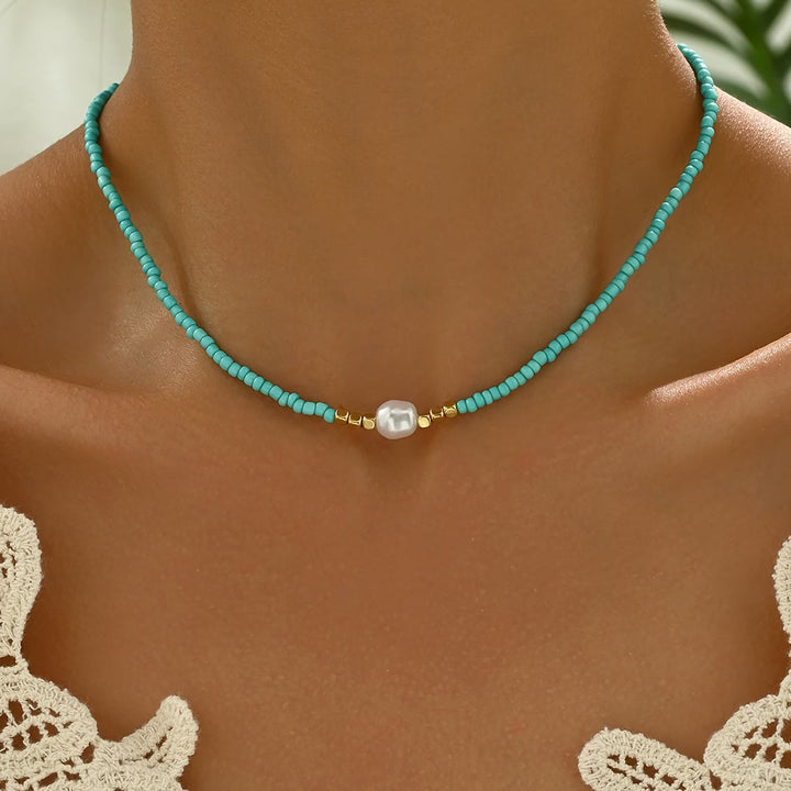 Turkoois Parelketting