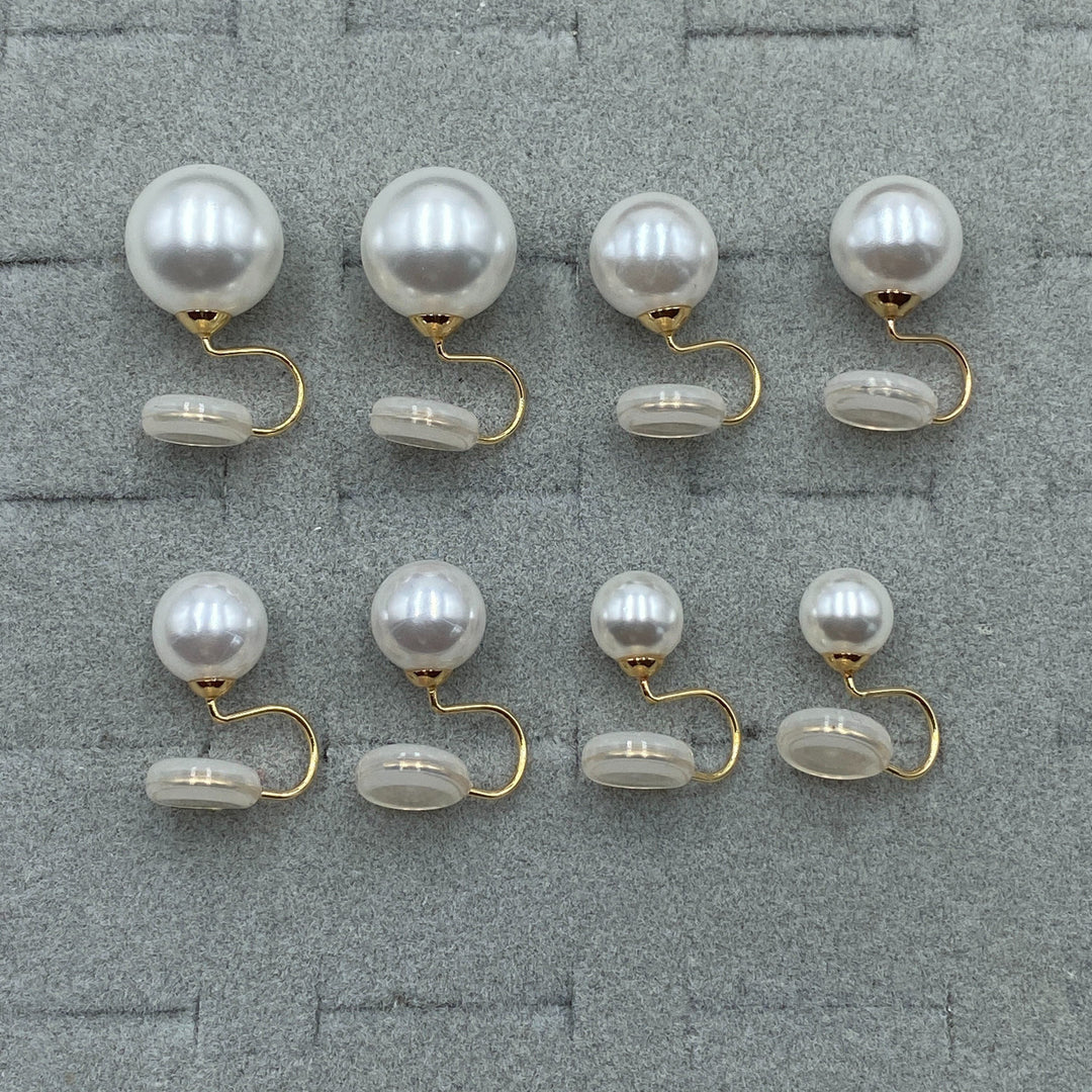 Vintage Ronde Parel Clipoorbellen