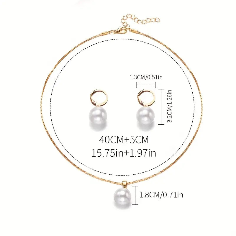 Sierlijke Parelketting Set