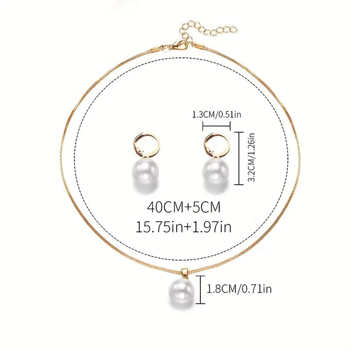 Sierlijke Parelketting Set